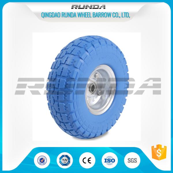 Galvanized Color PU Foam Wheel Shock Proof Smooth Bearings 1.1mm Rim Thickness