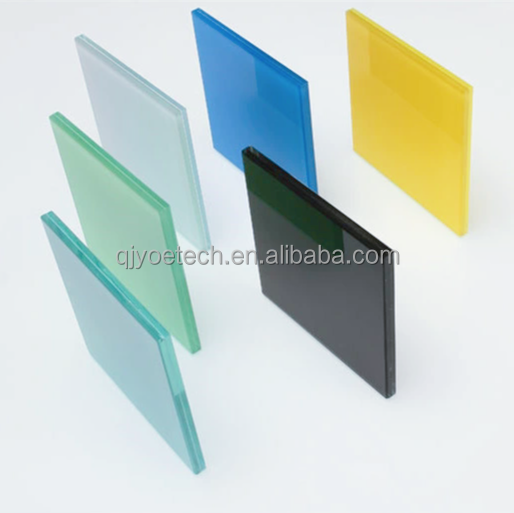 Yellow PVB Laminated Glass for Solid Structure Building Construction Kitchen Staircase