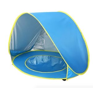 Cheap Waterproof and UV Resistant Outdoor Camping Tents 190T Silver Coated Polyester Pop Up Baby Play Tent wholesale