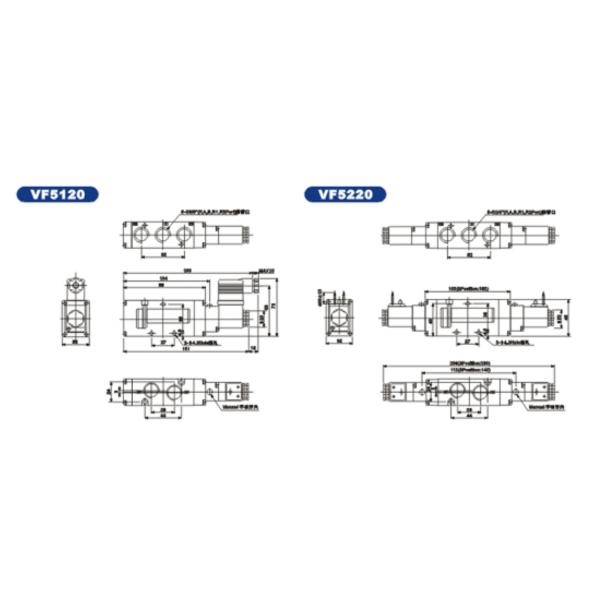 VF VZ Series Pneumatic Solenoid Valve Single Double Coils With Die Casting Valve Body