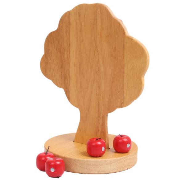 Apple Tree Wooden Montessori Baby Toys For Kids Pick Fruit Educational