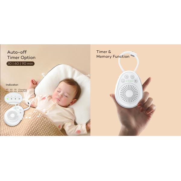 Portable White Noise Machine with 20 Soothing Sounds for Baby Sleep