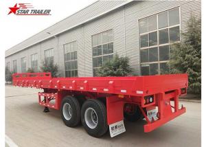 Cheap 2 Axles 30ft 30Ton Flatbed Semi Trailer For Transporting Construction Machinery wholesale
