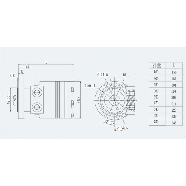 BME Series AC DC Motor Hydraulic Orbital Motor High Torque At Low Speeds