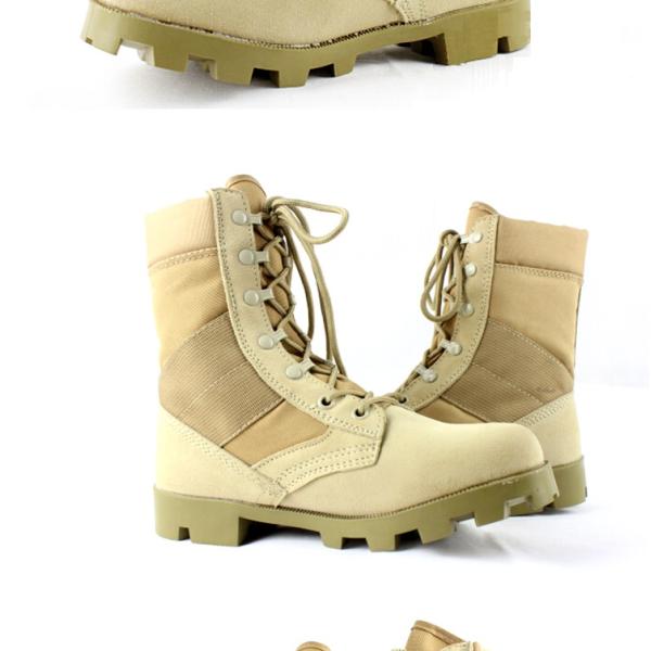 6 Inch Waterproof Tactical Boots For Running , Camo Tactical Safety Boots Strong Shoelace