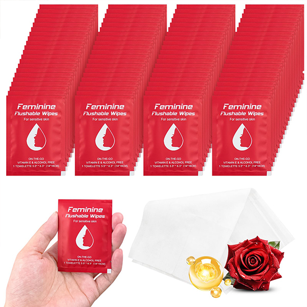 Wholesale Super Fresh Lady Parts Feminine Wipes Flushable pH Balanced Wet Wipes for Women Safe