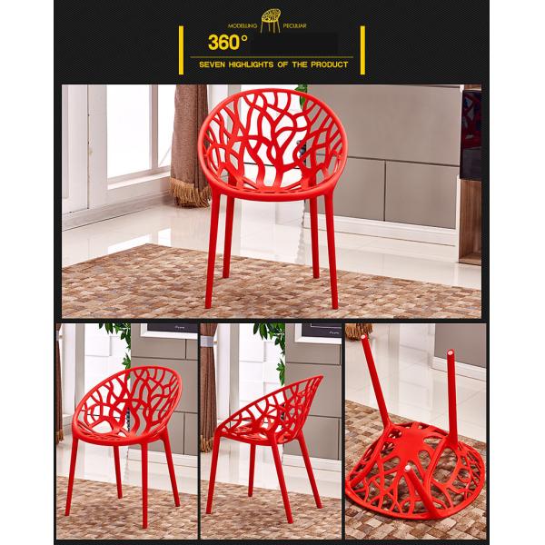 Breathable Hollow Kids Plastic Chairs High Safety For Restaurant / Hotel