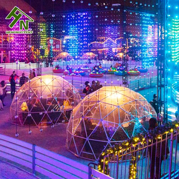 Semi Permanent Clear Pvc Roof Geodesic Dome Tent For Outdoor Exhibition Events