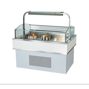 Cheap Sandwich Refrigerated Cake Display Case Square Shape Glass Cake Cabinet wholesale