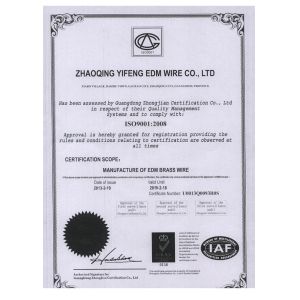 WEDOO CNC EDM TOOLS CO. LTD Certifications