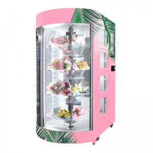 Cheap 22 Inch Fresh Flower Vending Machine Transparent Shelf Self Service Kiosk wholesale