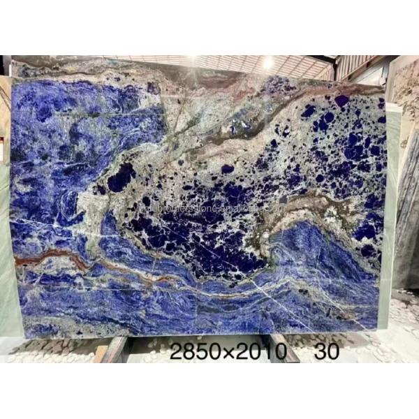 Modern Blue Stone Polished Cloisonne Marble Tile for Dining Room and Living Space