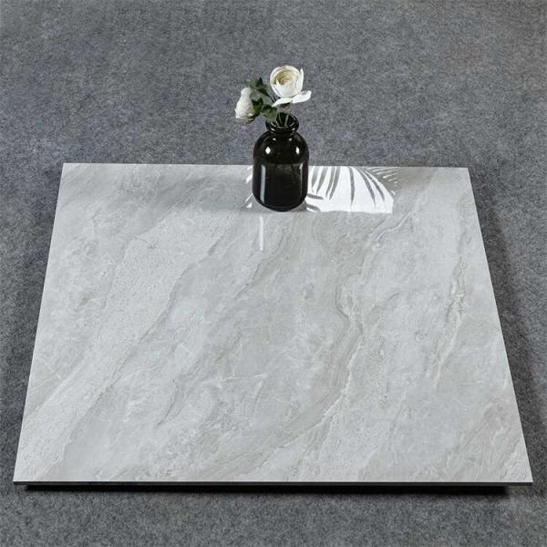 Glazed Polished White Marble Floor Tiles Heat Insulation