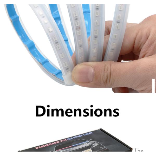 Universal Two Color Waterproof Car Door Warning Led Light 12V 120cm