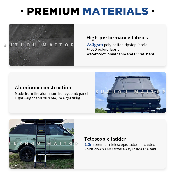Aluminum Frame Hard Shell Roof Top Tent Car Rooftop Tent for Outdoor Adventure