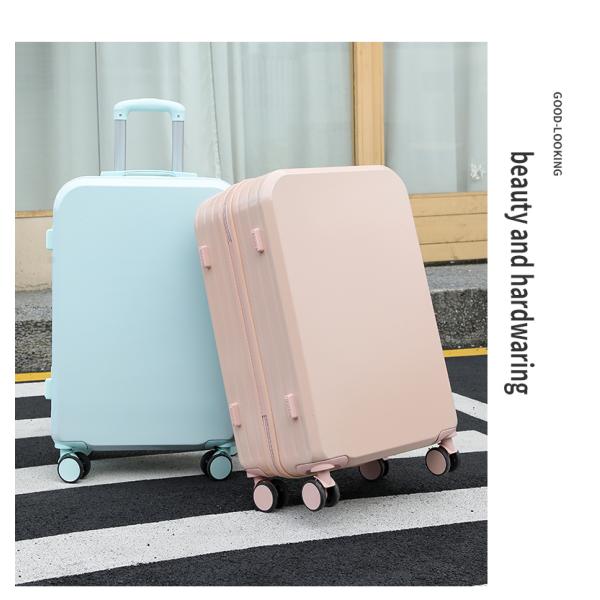Blue color PC suitcase Flat trolley suitcase Best-selling Matte Finish Luggage, ABS Hard-Shell Trolley Suitcase, Student Travel Bag, Large Capacity
