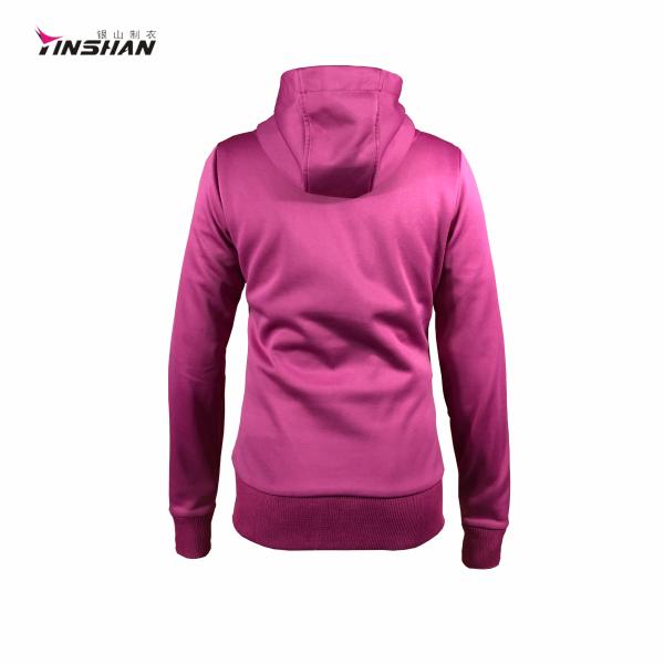 Fashion Ladies Long Sleeve Tracksuit Zip Hoodie for Fitness and Running