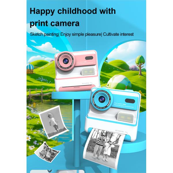 2025 Latest 1080p 2.4" Kids Digital Camera for Kids Instant Printing Kids Cmaras Digitales for Children