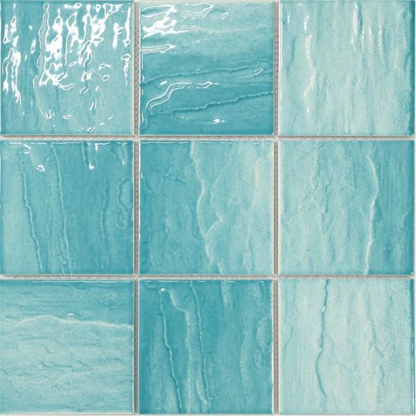 Anti Slip Porcelain Mosaic Pool Tile 4X4 97X97 For Swimming Pool