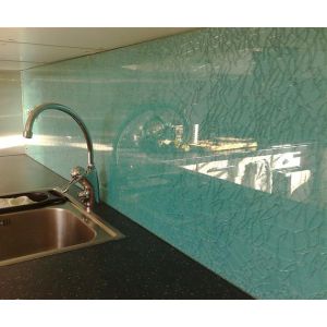 China Ice Cracked Toughened Laminated Glass For Kitchen Splashbacks on sale