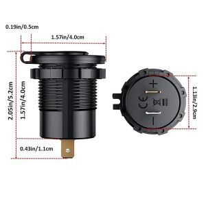 Smart Display Dual QC Car Charger 18W Fast Charge