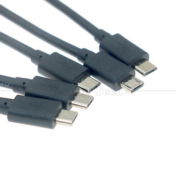 High Quality Heavy Current 20AWG Pigtail End Power Charging Micro USB Male Bare Wires Cable For Raspberry Pi Tablet