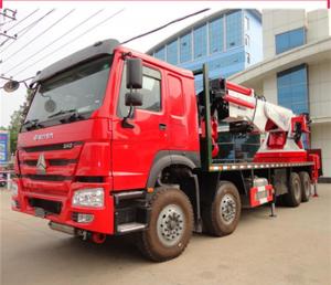 China 12 Wheeler 8x4 50 Ton Truck Mounted Knuckle Boom Cranes 50m Working Height on sale