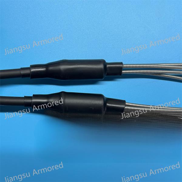 4 Core Single Mode Armored Fiber Jumpers FTTA 7.0mm Black LSZH BBU RRU