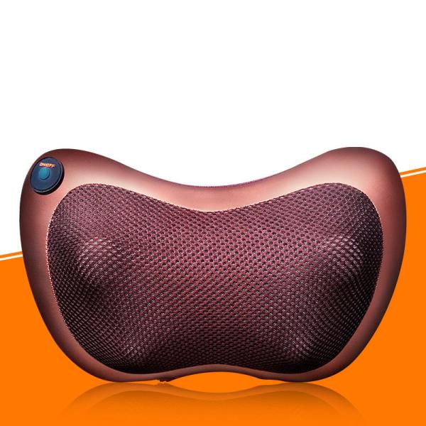 Dual Use Car Home Electric Neck Kneading Massage Pillow 4 Roller Vibrating Shiatsu