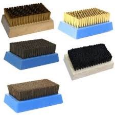 Cheap Industrial Grade Brass Brush with Brown Handle and Gold Bristles wholesale