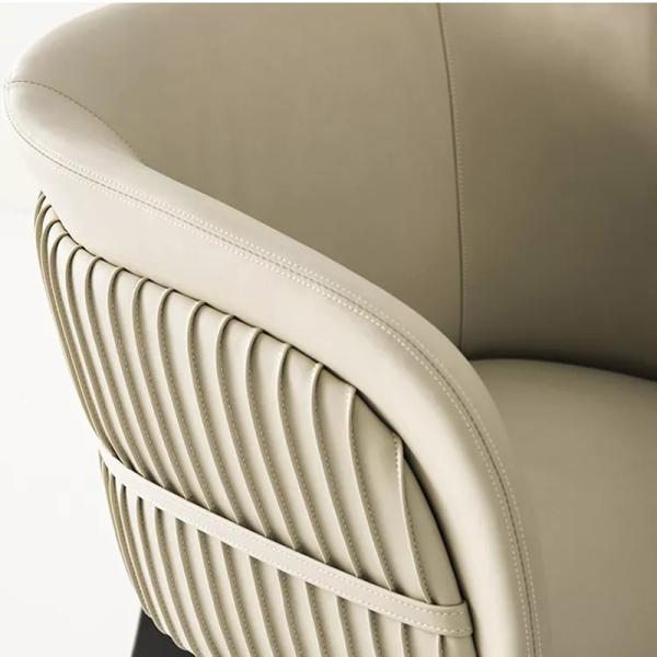 French Style Restaurant PU Dining Chair Commercial Cafe Chairs Multiple Colors