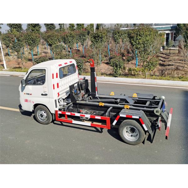 Mini Version FOTON 4x2 Compactor Garbage Truck Hook Lift 5 Tons Euro 4 Customized