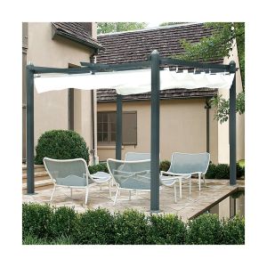 China Anthracite RAL7016 Aluminum Louver Pergola ,  Outdoor Patio Cover on sale