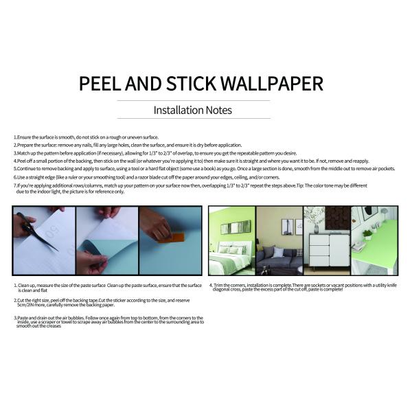 Easy DIY Installation Oil Proof Wallpaper Sticker for Entertainment Furniture Decoration