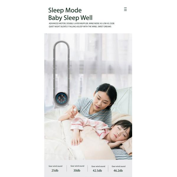 Homefish 2023 Latest Bladeless Oscillating Fan Air Purifier H13 Hepa Filter Floor Standing air purifier for home