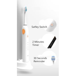 Sonic Waterproof Tooth Whitening Electric Toothbrush With Brush Head Replacement