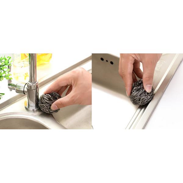 SS410 Household Washing SS Scrubber Rust Resistant Removal Of Stubborn Stains