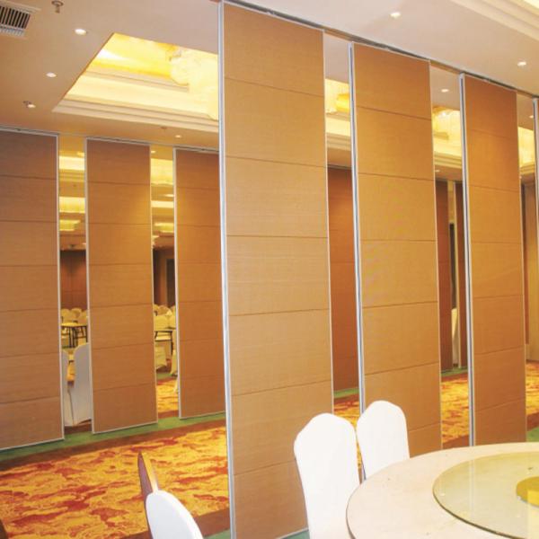 Customized Height 65 mm Interior Wood MDF Finished Sound Absorption Folding Partition Wall