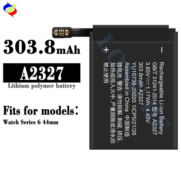 High quality watch battery A2327 for iWatch Series 6 44mm 3.85V 303.8mAh battery