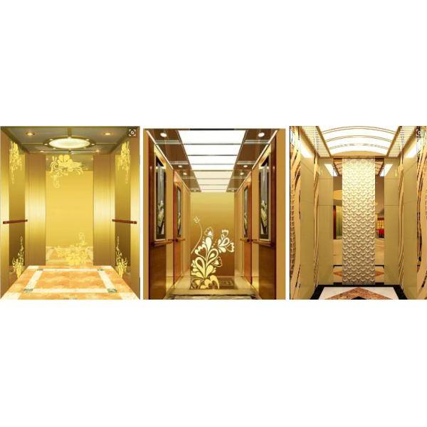 Thickened Gold Elevator Stainless Steel Sheet Door Fireproof Durable