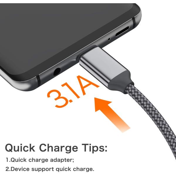 Braided Straight USB Cable Type C To Type A Male For Mobile Phone Charging OEM ODM