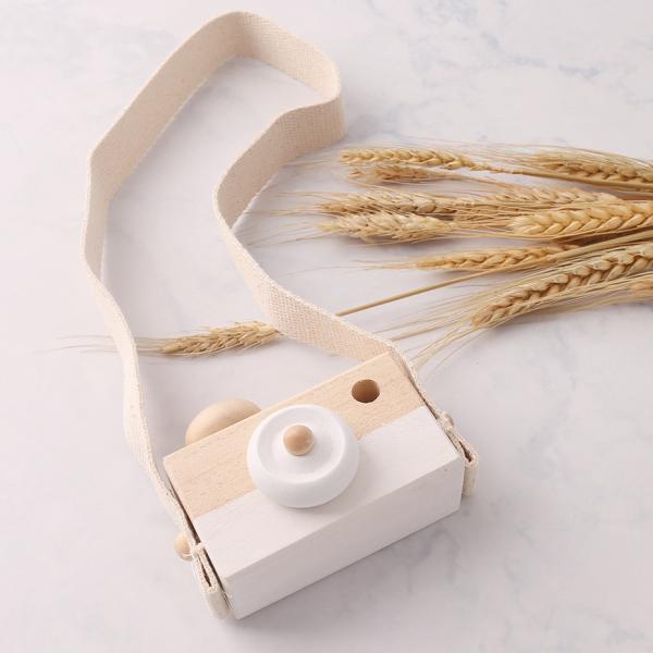 Let'S Make 1Pc Wooden Baby Toys Fashion Camera Wood Pendants Montessori Toys For Kids Wooden Diy Present Nursing Gift