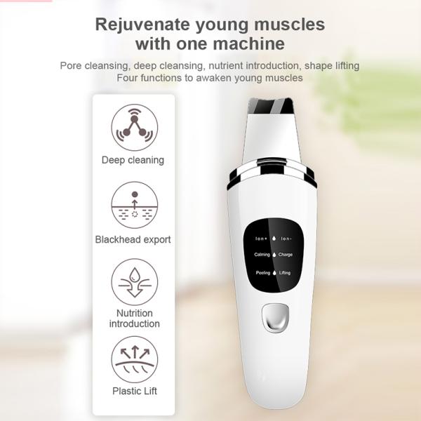 ABS Material Exfoliators Skin Scrubber Ultrasonic Vibration 24000Hz