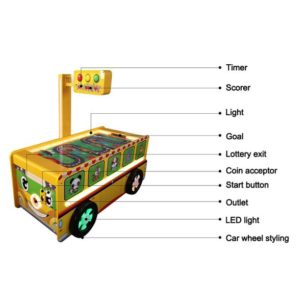 Amusement Park Arcade Gaming Machines Bus Style Air Hockey Table