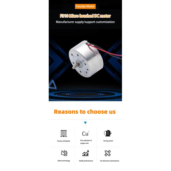 Faradyi Factory WholeSale 310 300 USB Small Fan Motor High Speed 3V 0.3A 5000Rpm Brushed 3V Dc Motor