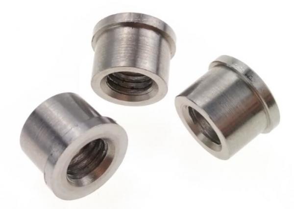 Quality High Precision Machined Metal Parts Grey Turned Stainless Steel Insert Nuts M8 X 10 for sale