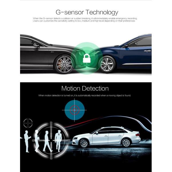 Car USB DVR Motion Activated Dashcam Full HD Wifi Adas Camera For Android System