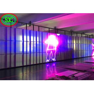 Full Color HD Flexible 4000cd/sqm Transparent Led Panel transparent led screen