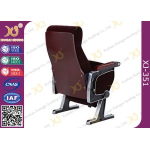 Fabric Upholstery Aluminum Alloy Government Auditorium Chairs Dirt Resistant