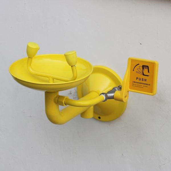 Stainless Steel eyewasher Wall Mounted Eyewash Station with ABS coating round bracket Safety Equipment